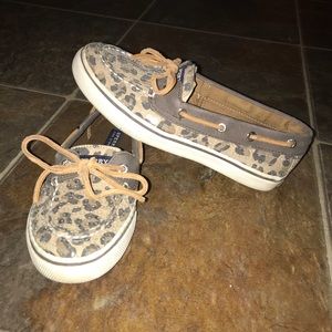 Cheetah print Sperrys